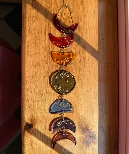 Rainbow Moon Phases Sun Catcher