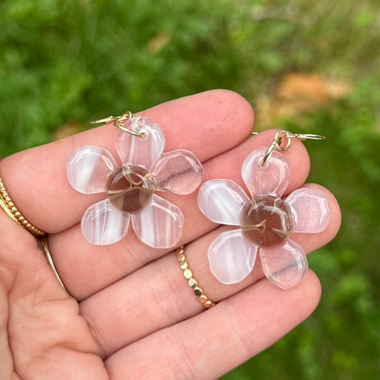 Transparent Daisy Earrings