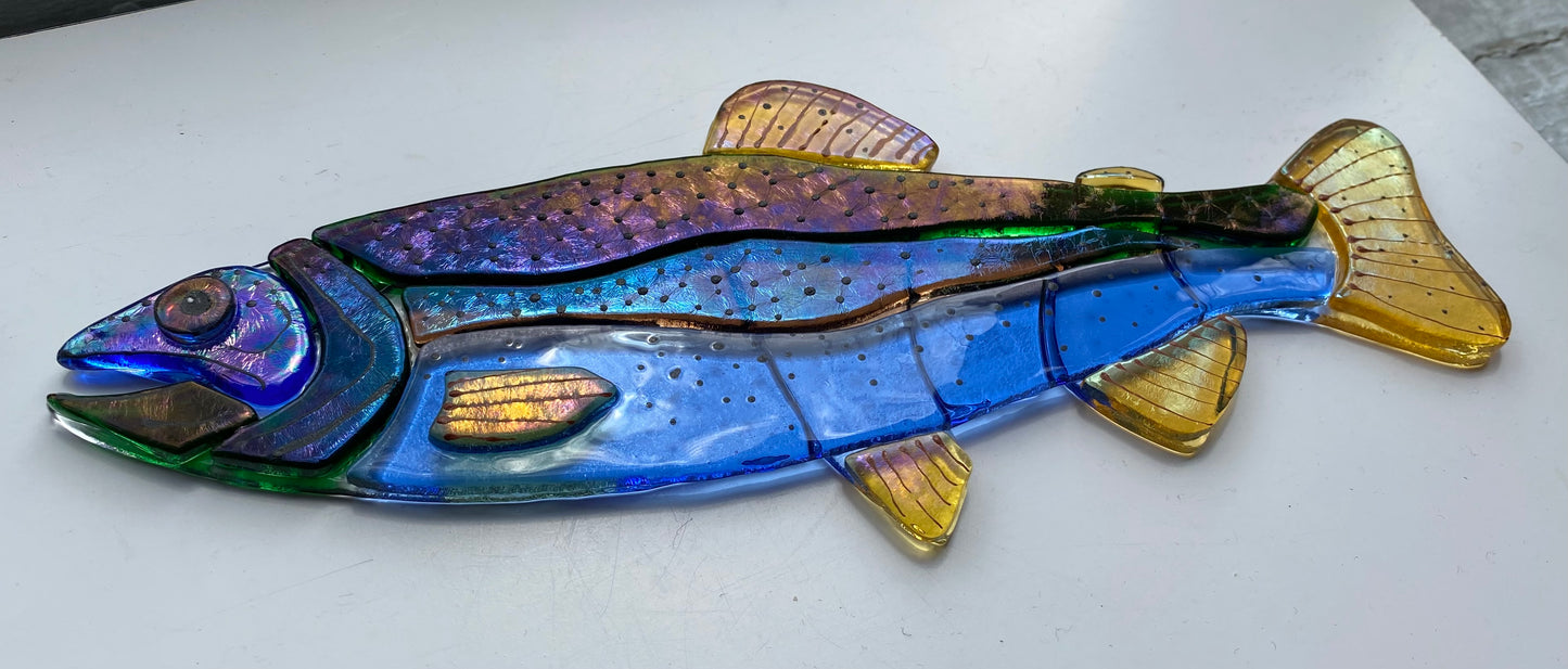Iridescent Rainbow Trout Sun Catcher