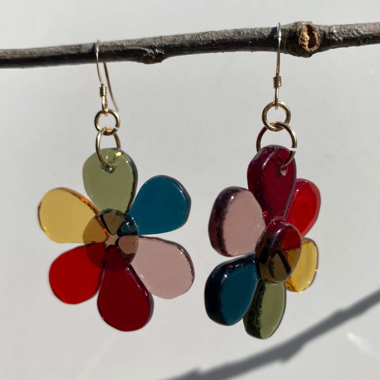 Rainbow Daisy Earrings