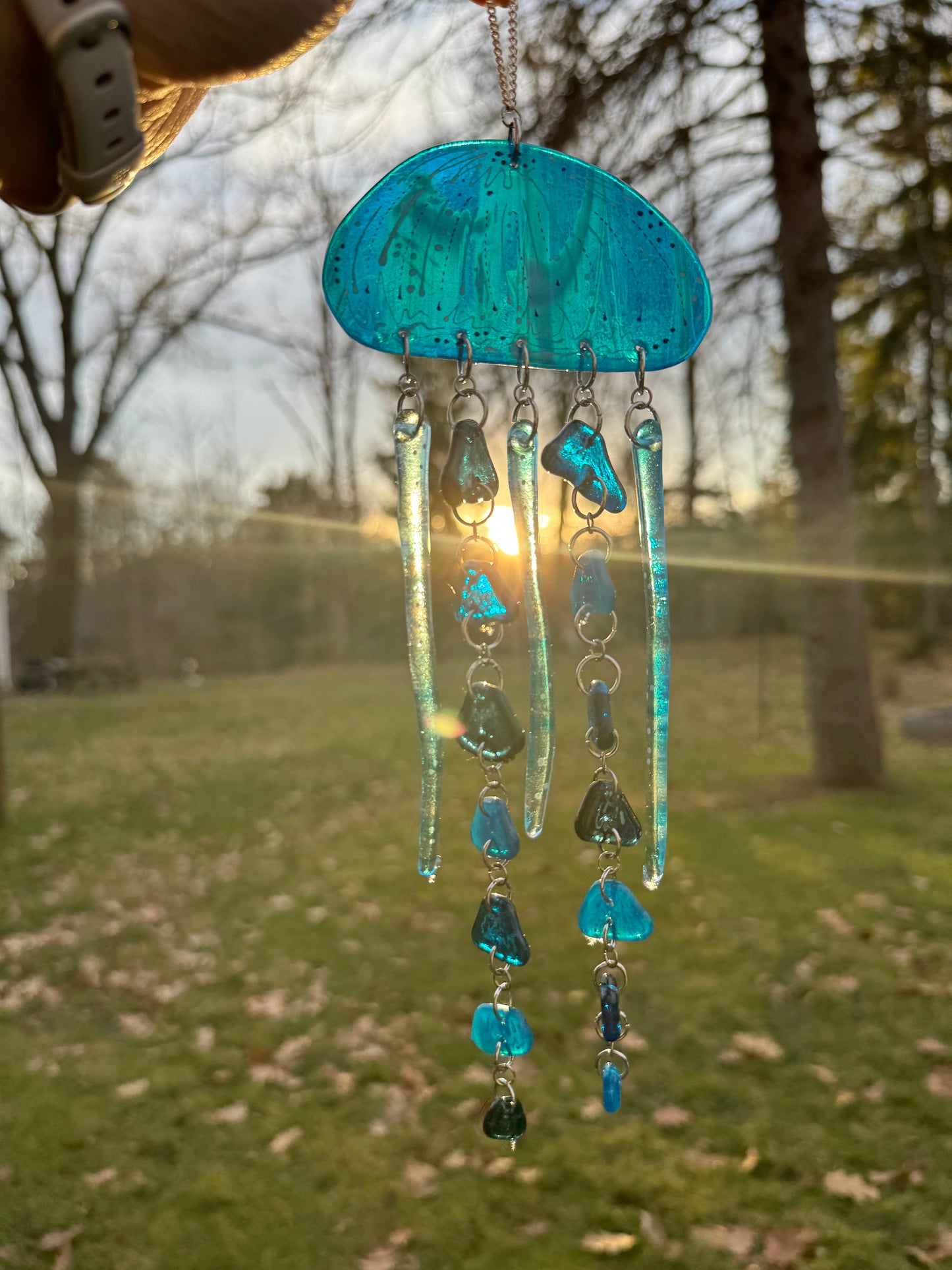 Jelly Fish Wind Chime Suncatcher