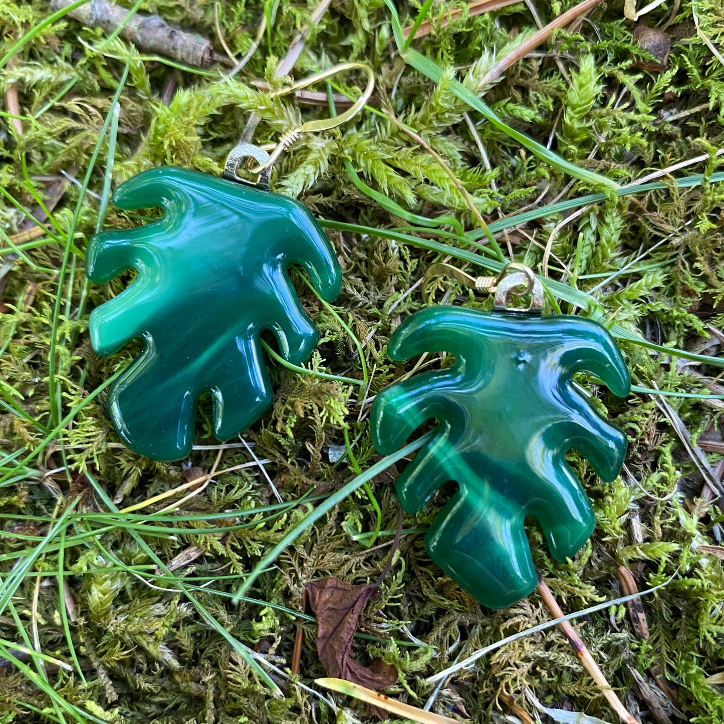 Monstera Leaf Earrings