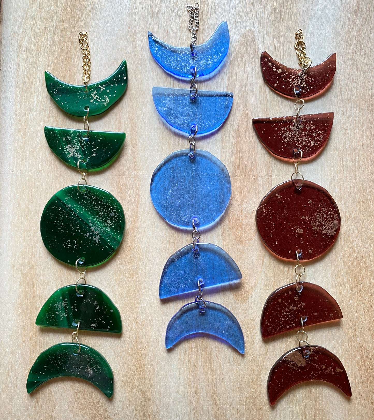 Moon Phases Glass Sun Catcher