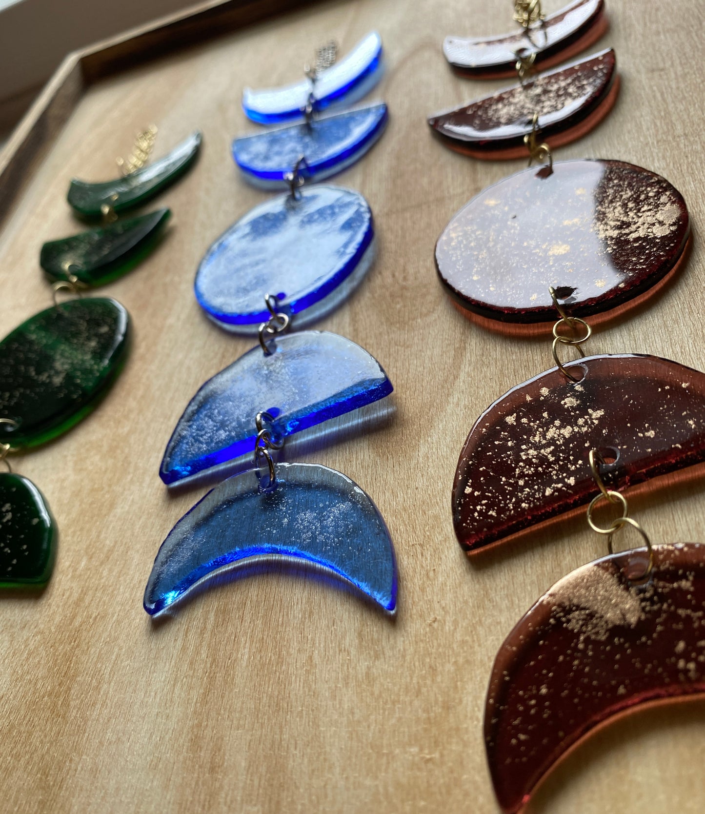 Moon Phases Glass Sun Catcher