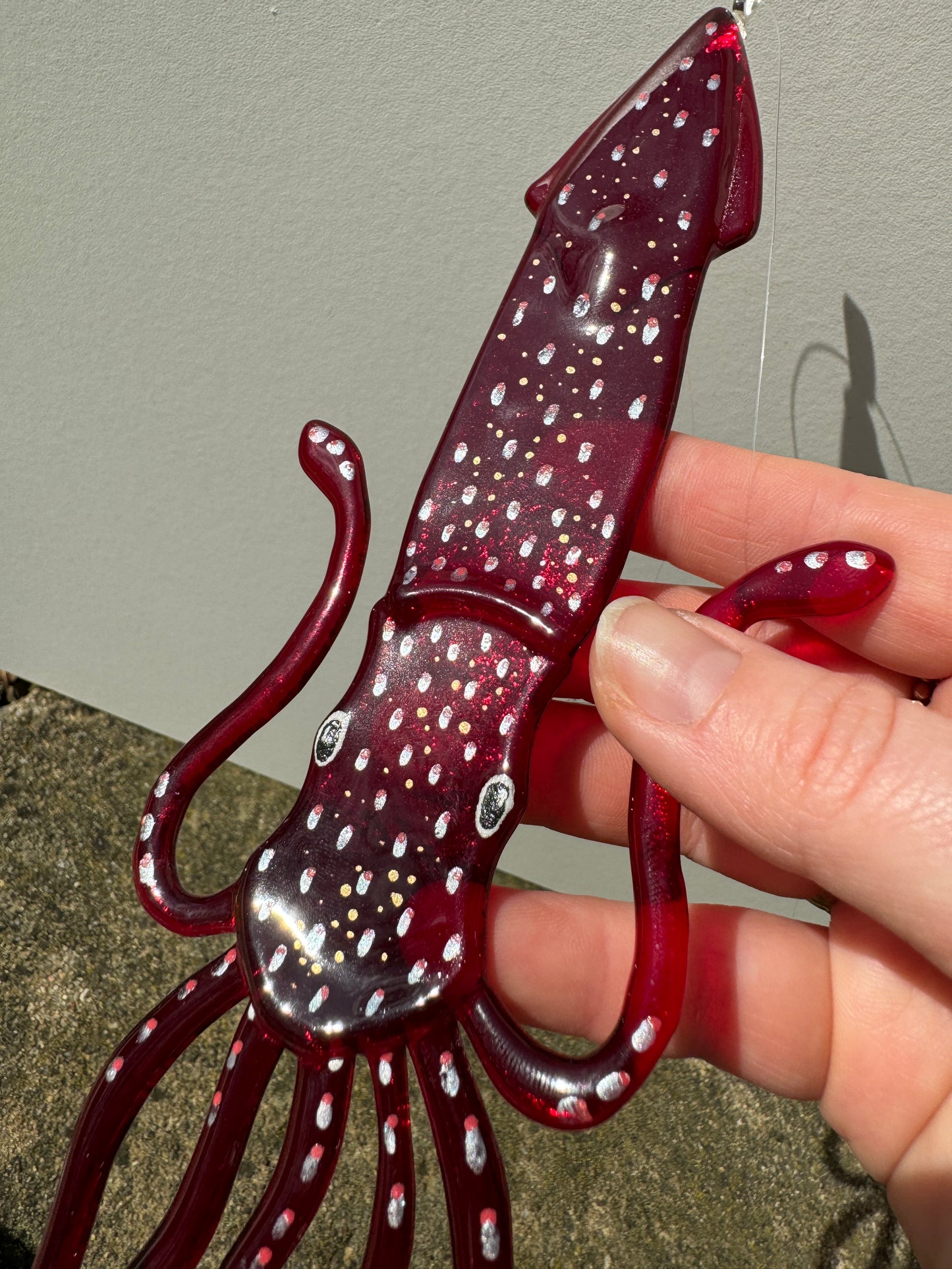 Strawberry Squid Suncatcher