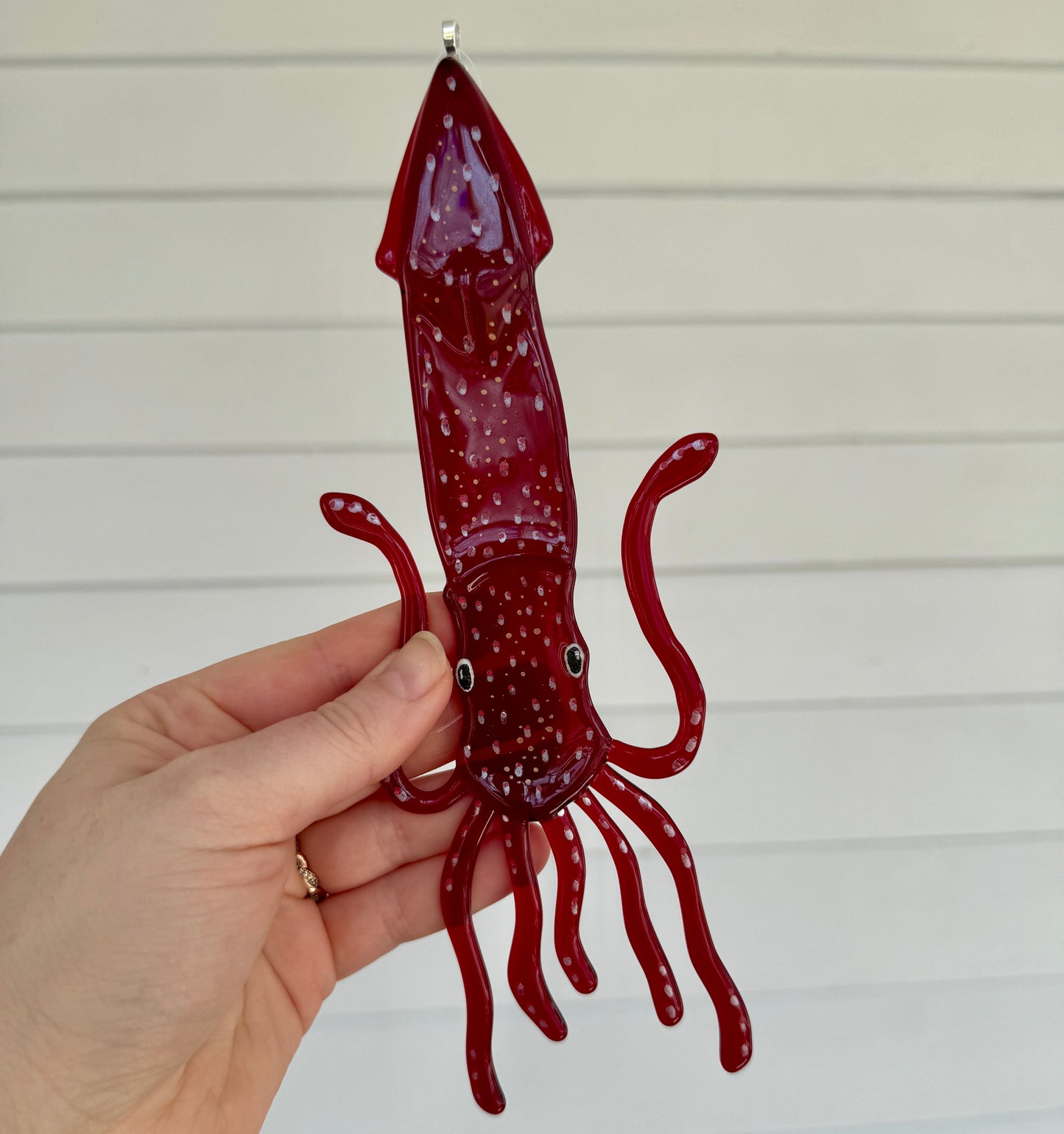 Strawberry Squid Suncatcher