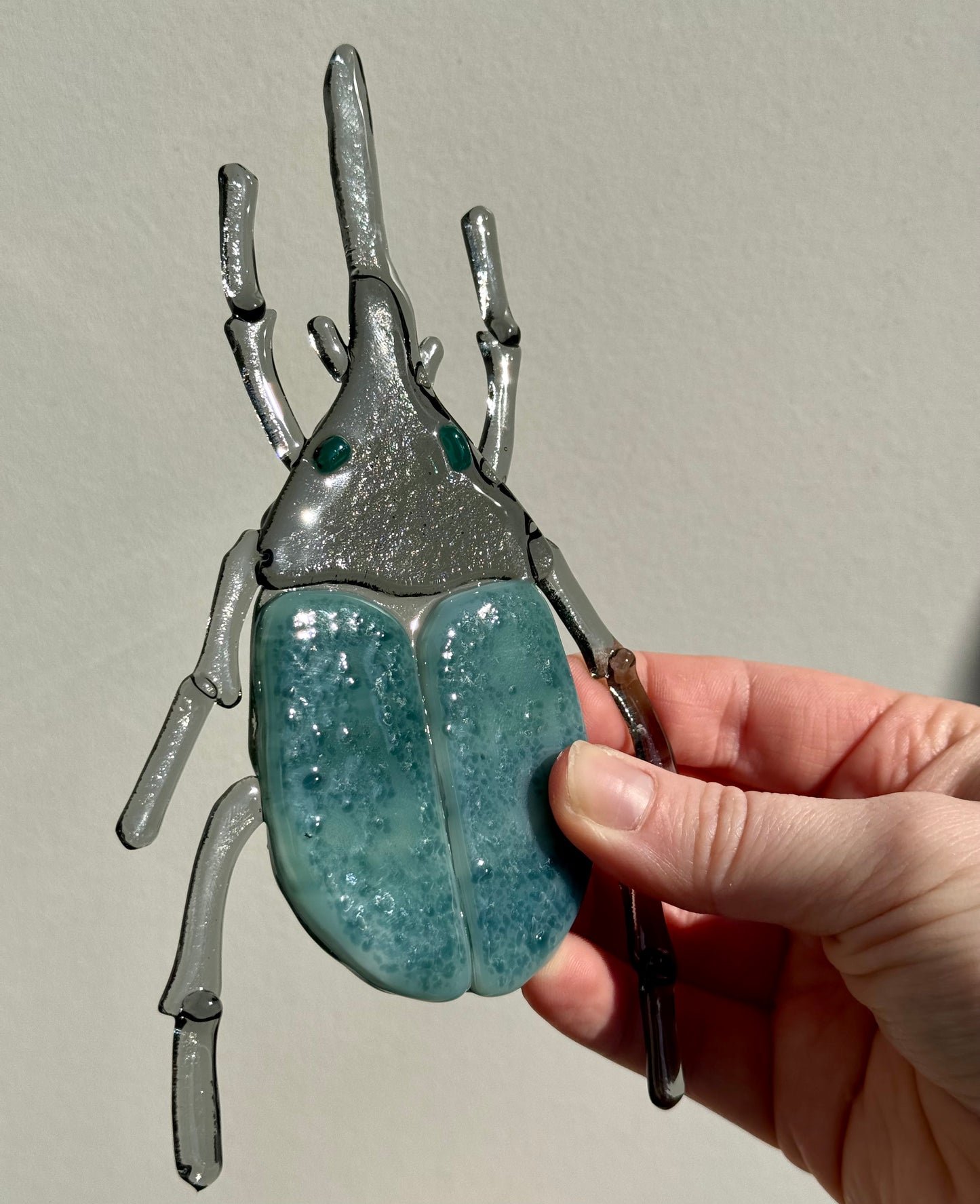 Turquoise Beetle Suncatcher