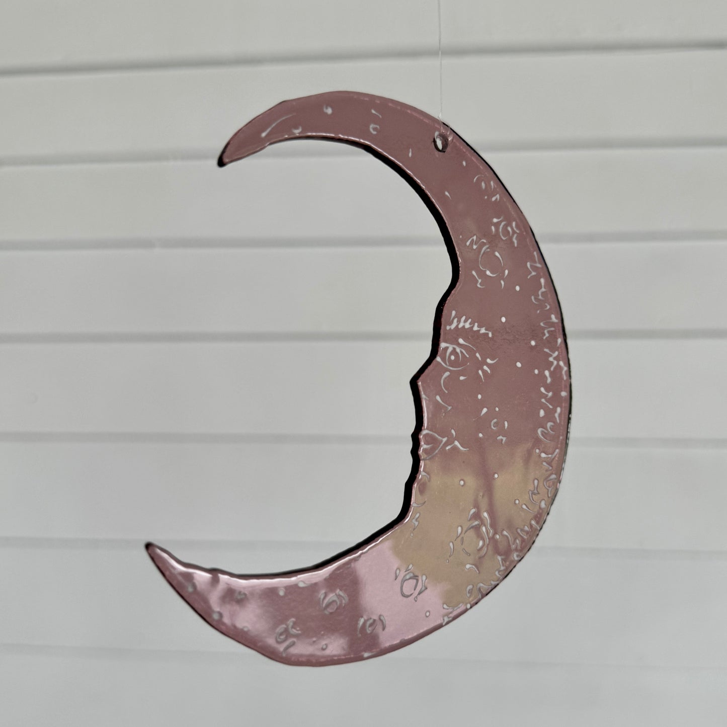 Crescent Moon with Face Window Hanger