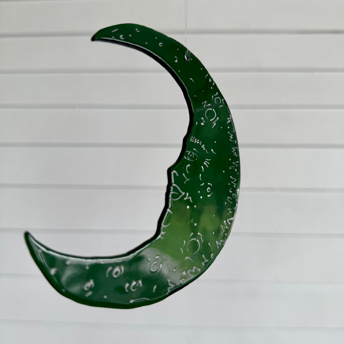 Crescent Moon with Face Window Hanger