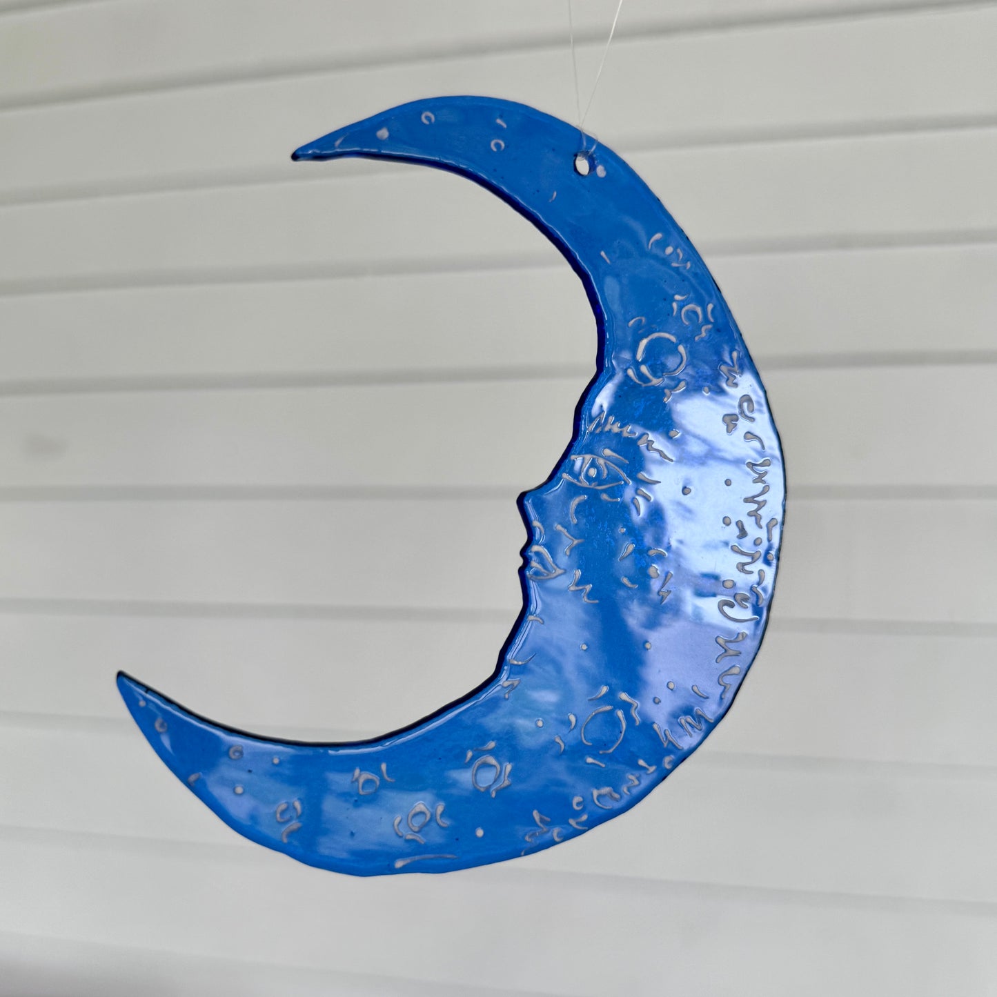 Crescent Moon with Face Window Hanger