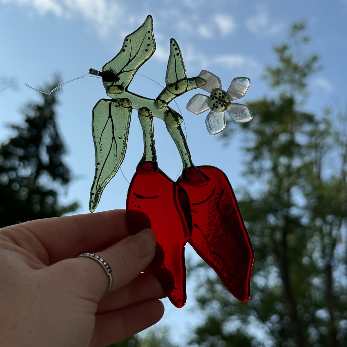 Hot Peppers Suncatcher