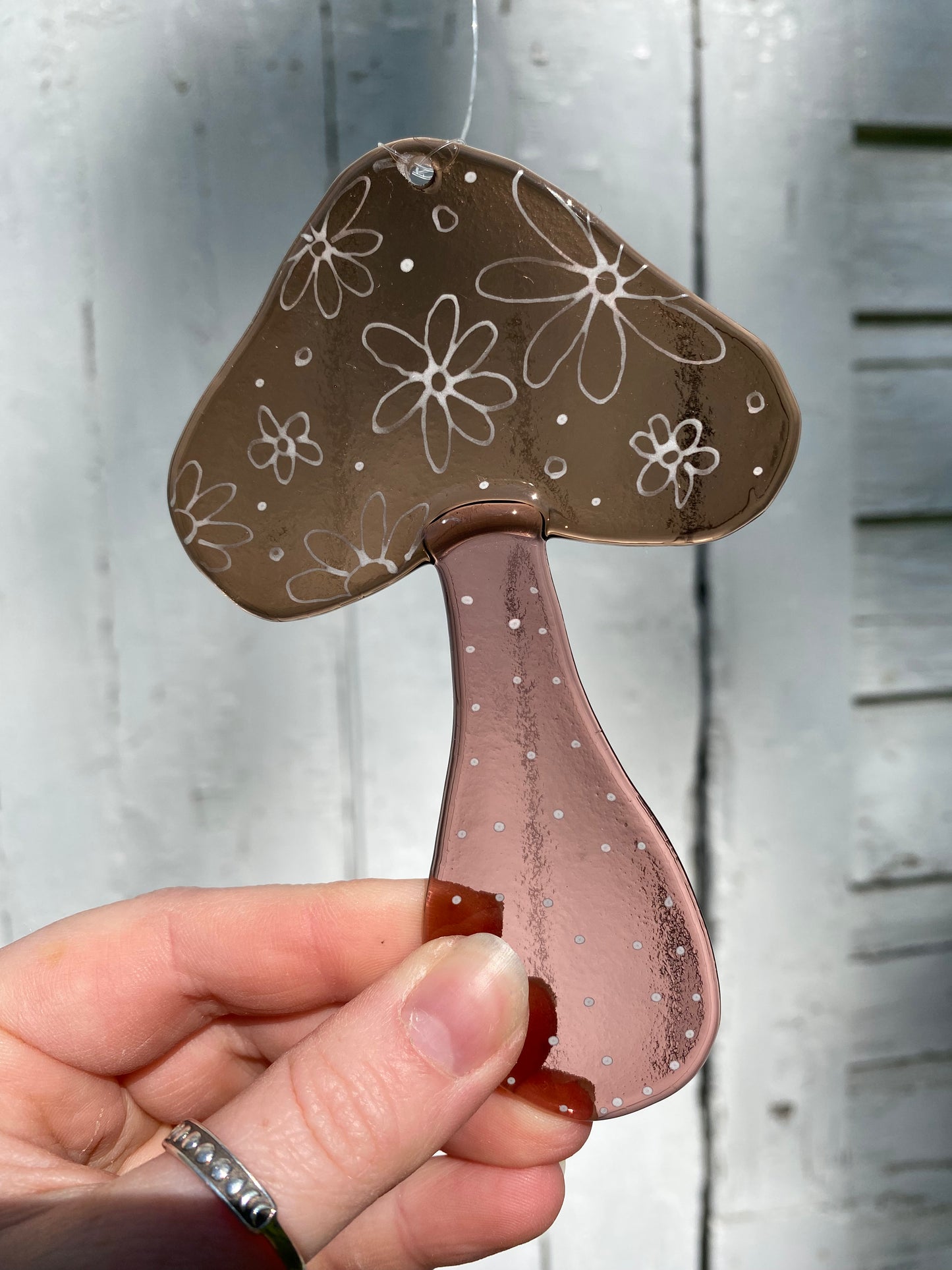 Flower Child Mushroom Suncatcher