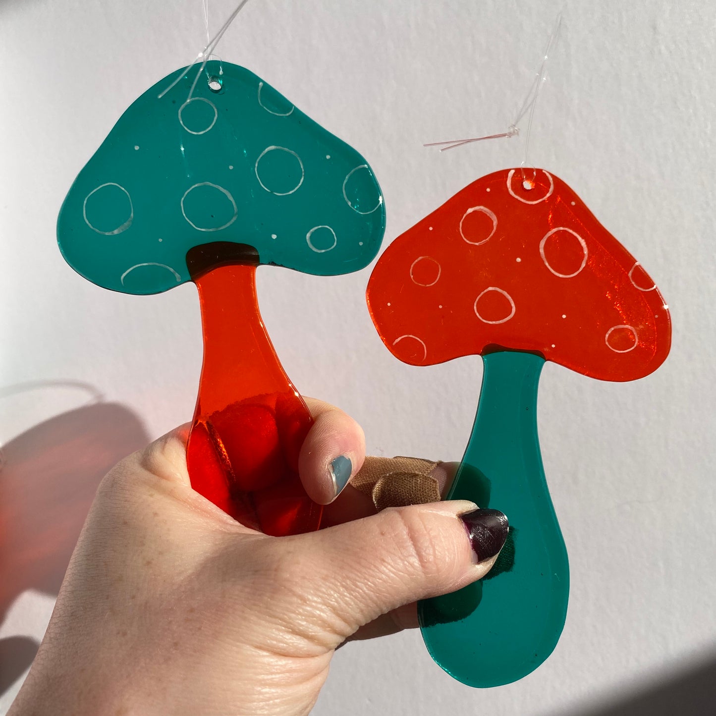 Trippy Mushroom Suncatcher