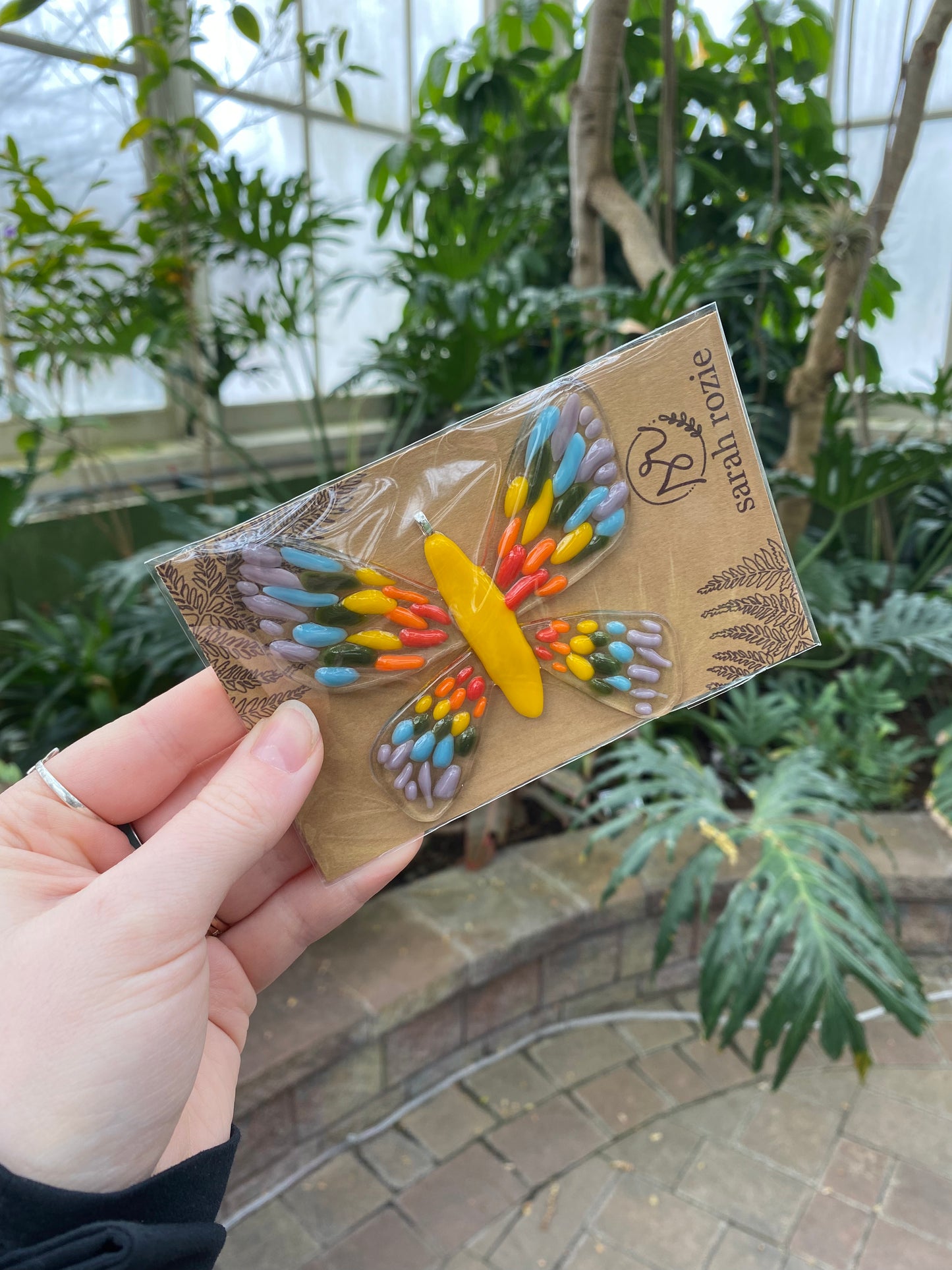 Rainbow Butterfly Window Hanger