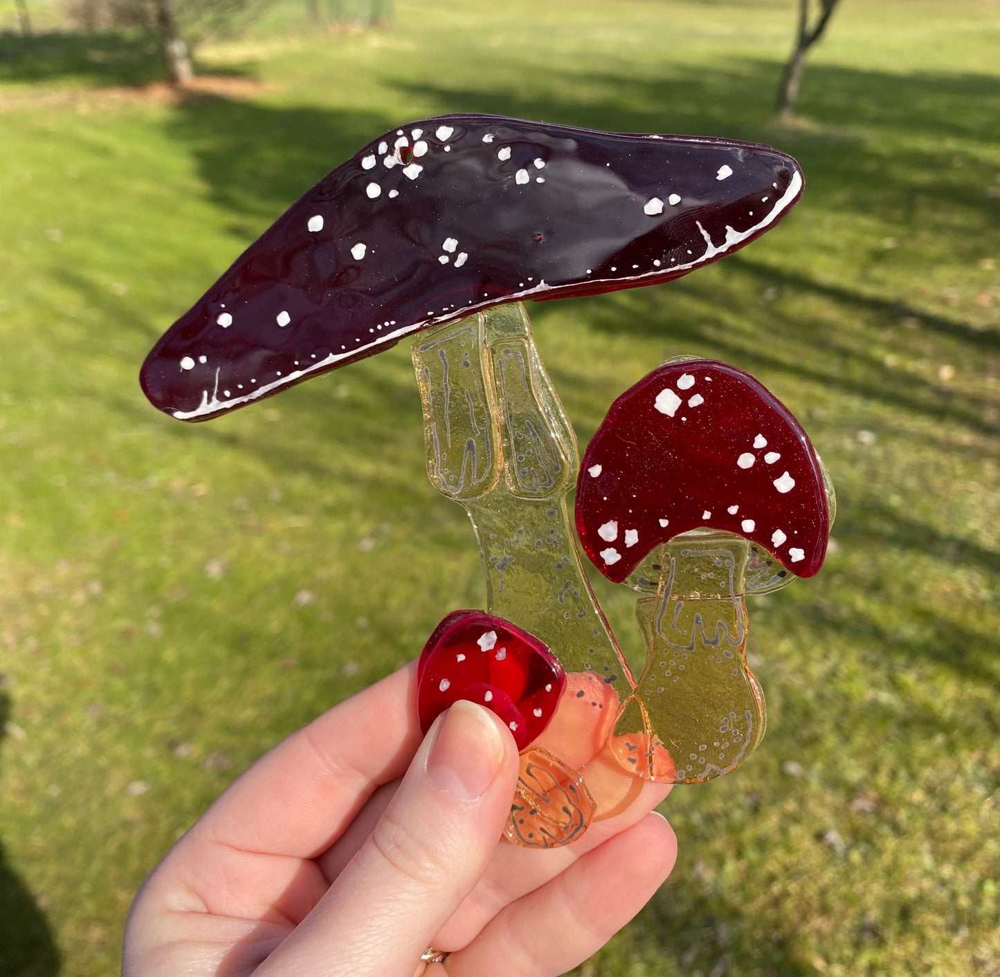 Red Amanita Mushroom Window Hanger