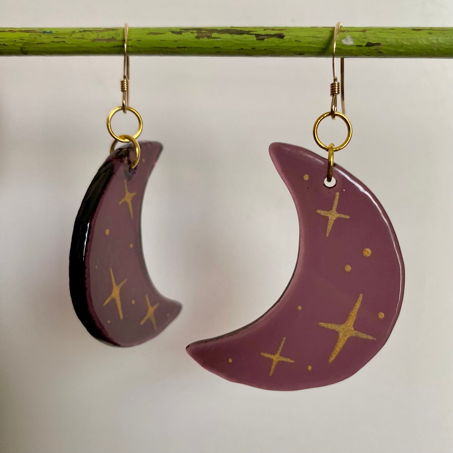 Sparkling Crescent Moon Earrings