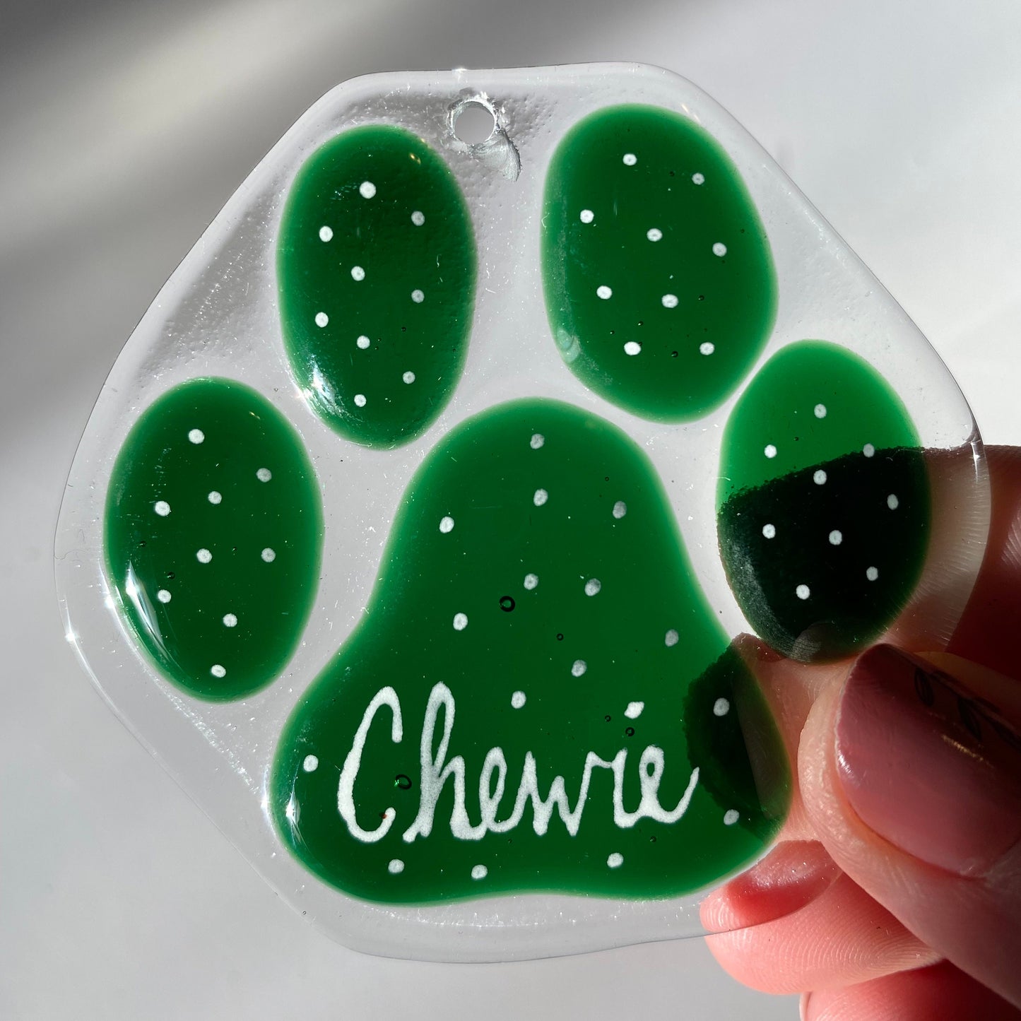 Custom Paw Print Window Hanger