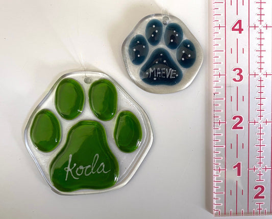 Custom Paw Print Window Hanger