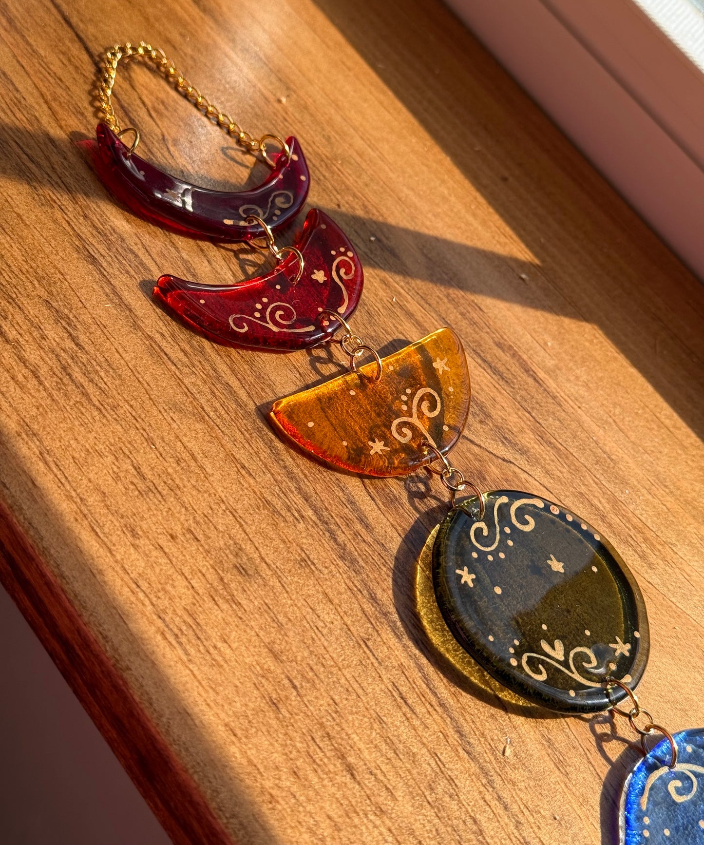 Rainbow Moon Phases Sun Catcher