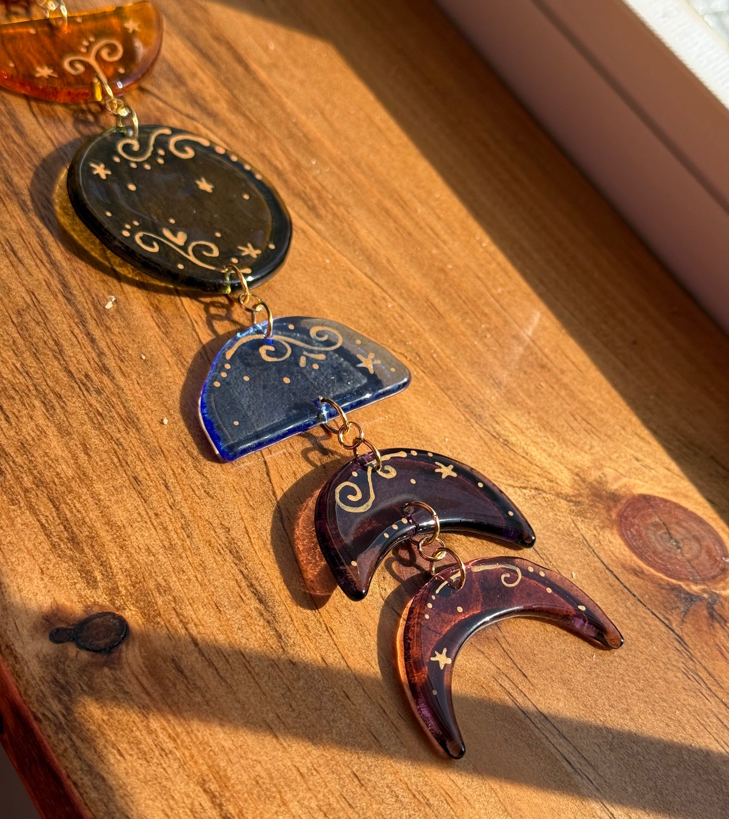 Rainbow Moon Phases Sun Catcher