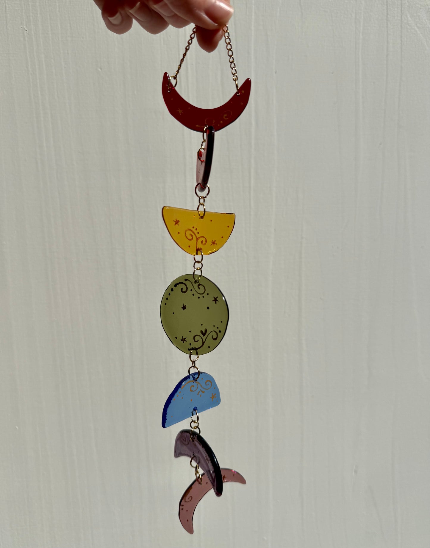 Rainbow Moon Phases Sun Catcher
