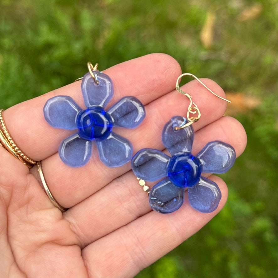 Transparent Daisy Earrings
