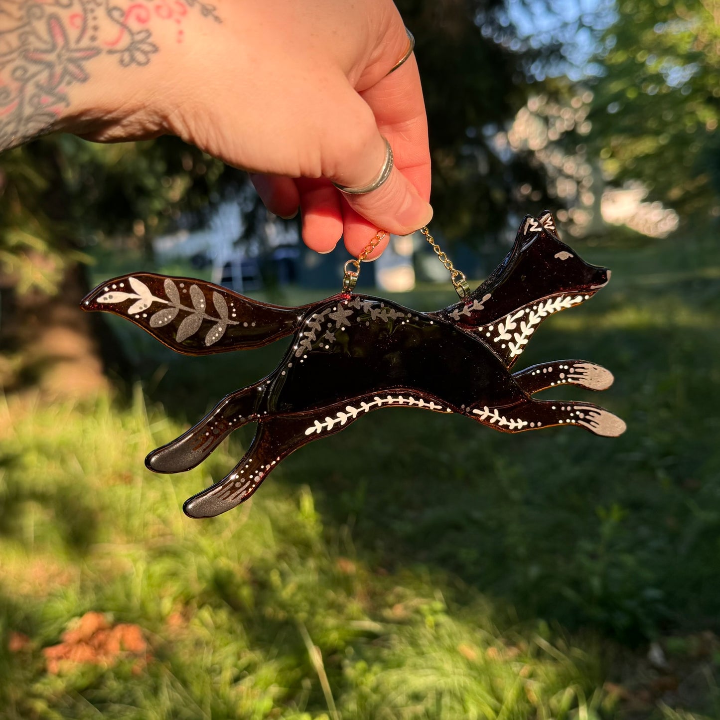 Folk Fox Sun Catcher