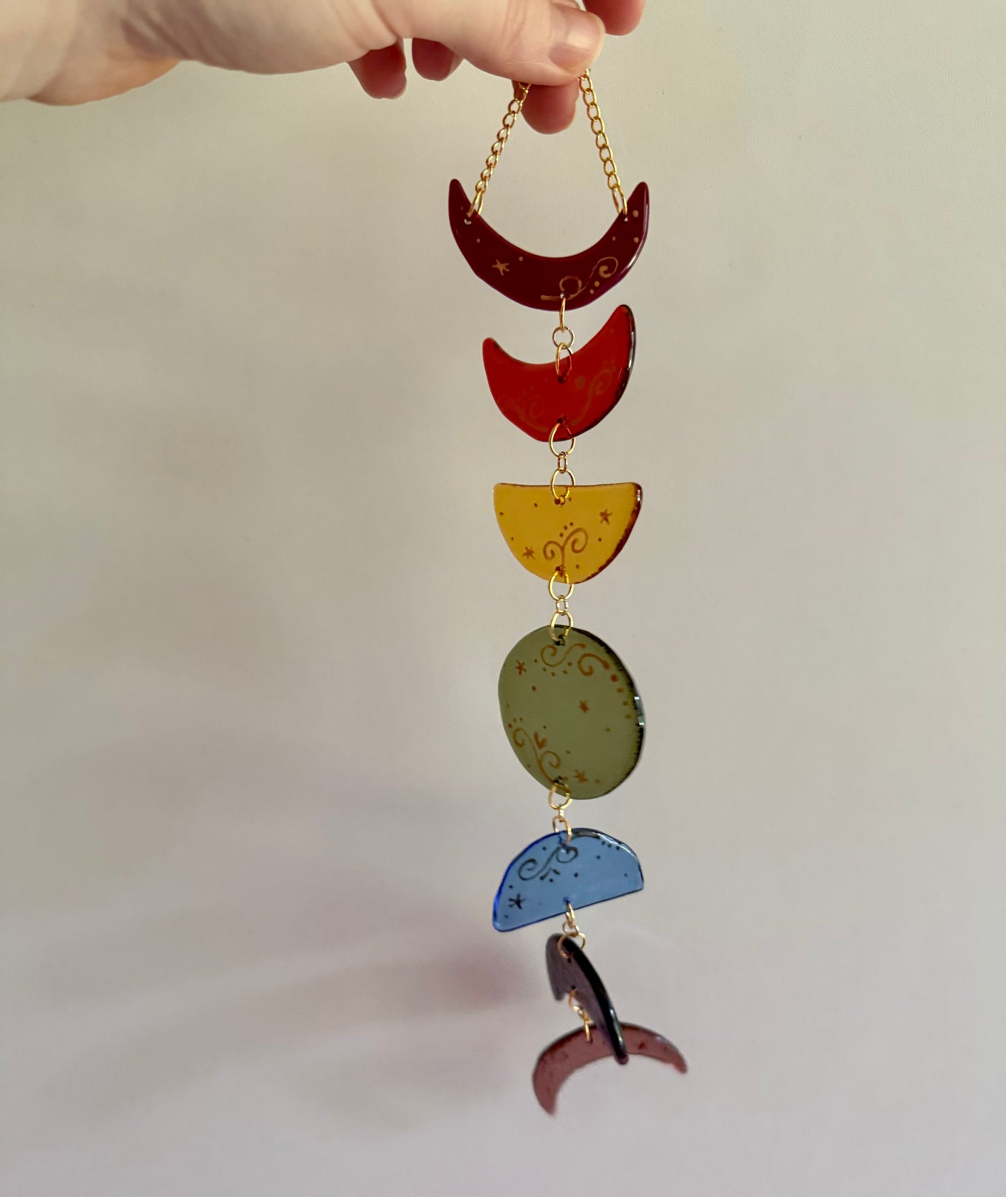 Rainbow Moon Phases Sun Catcher