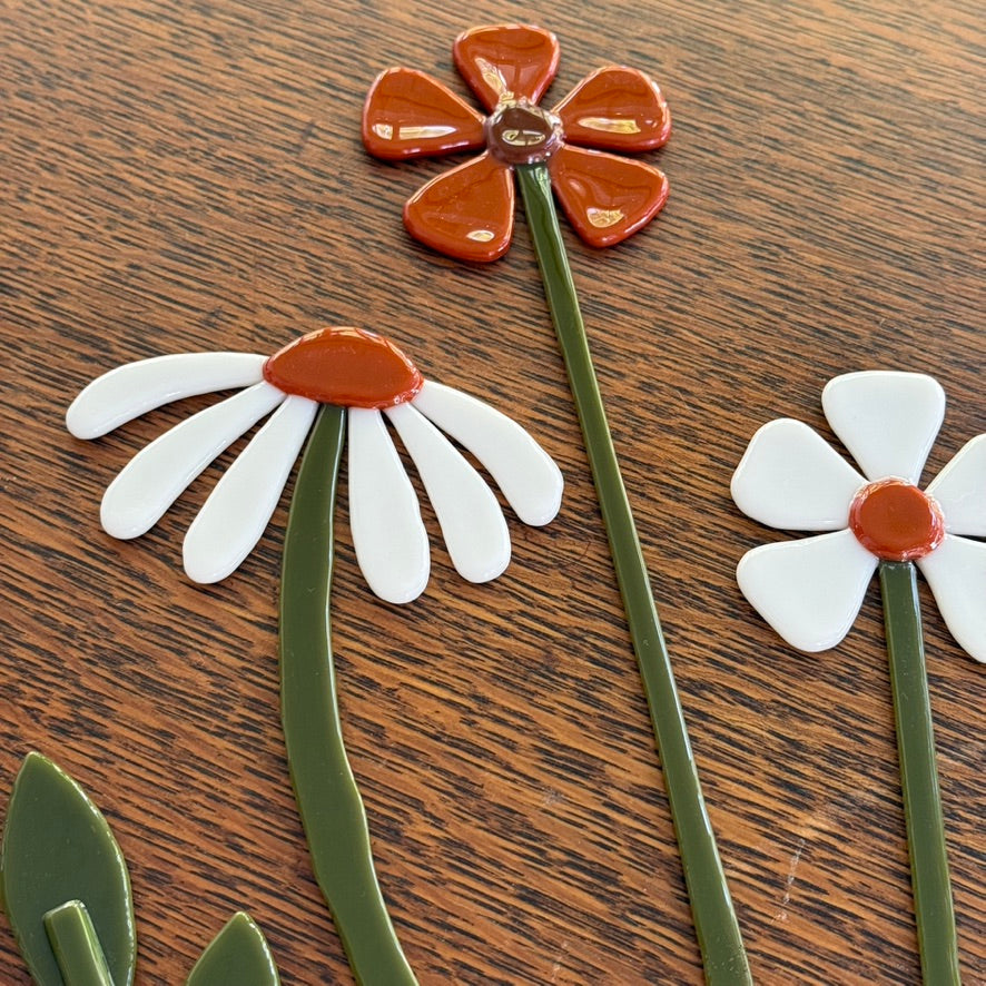 Folk Flower Plant Stake