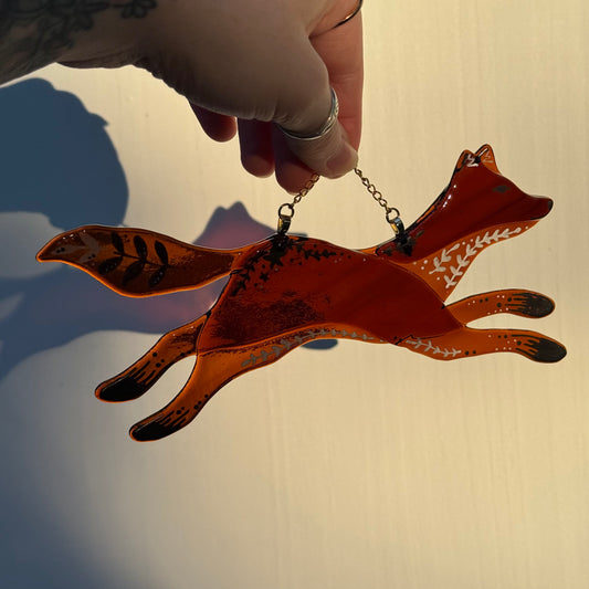 Folk Fox Sun Catcher