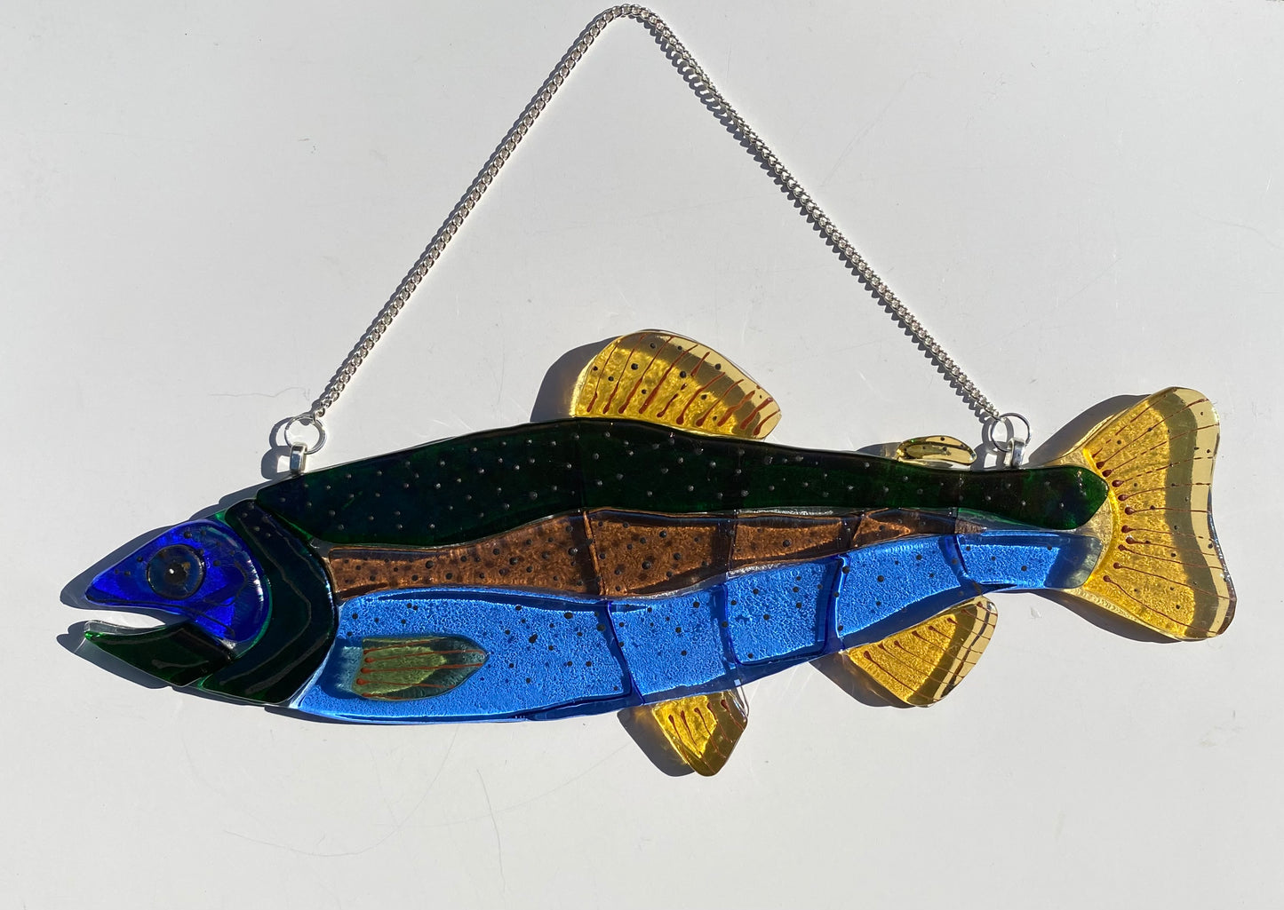 Iridescent Rainbow Trout Sun Catcher