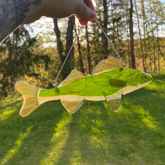 Walleye Glass Sun Catcher
