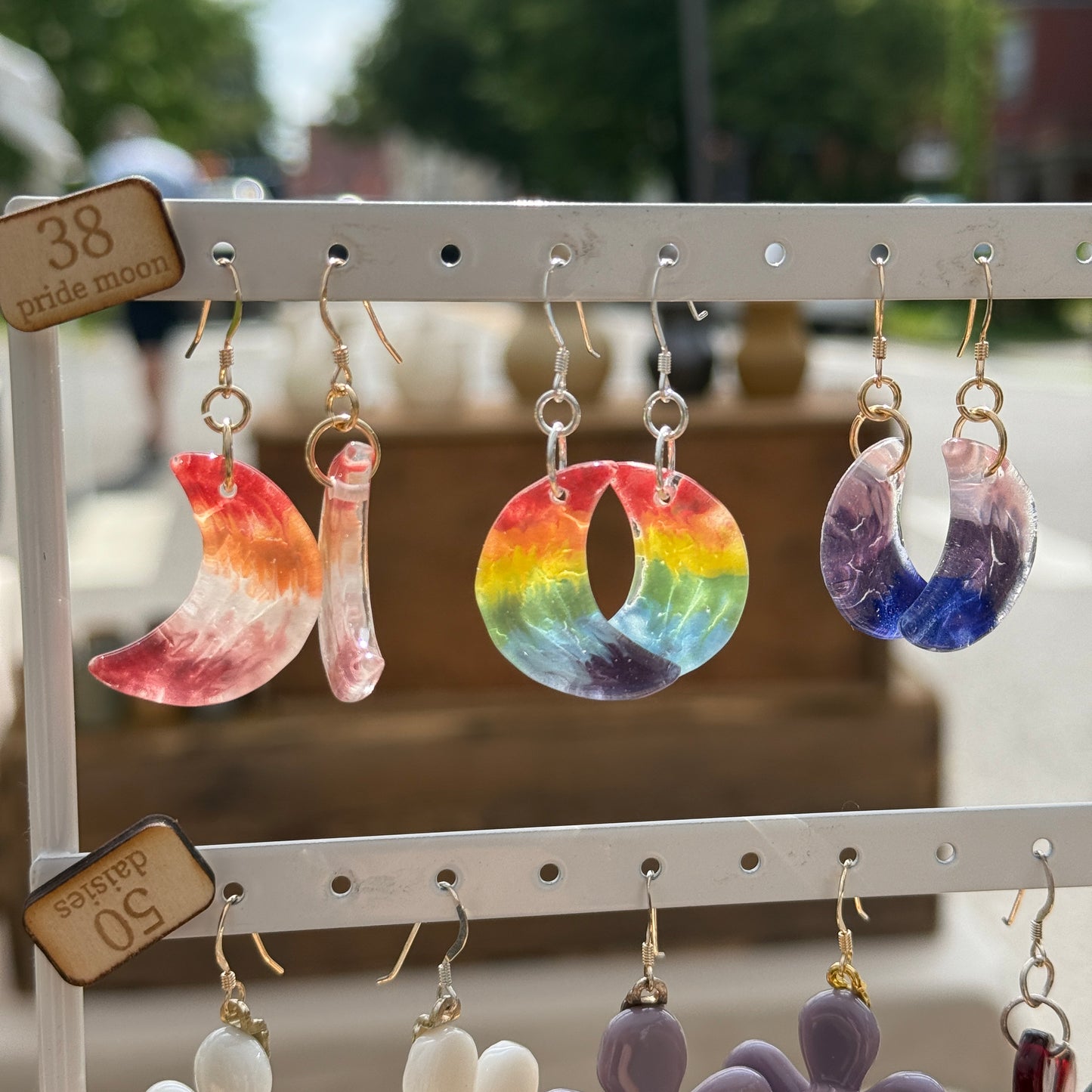 Pride Moon Earrings