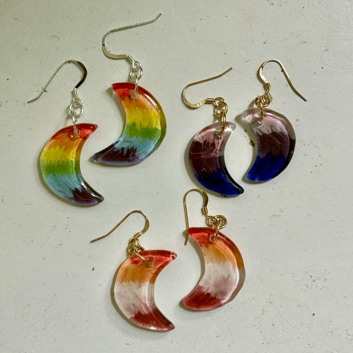 Pride Moon Earrings
