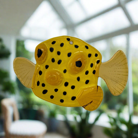 Yellow Box Fish Suncatcher