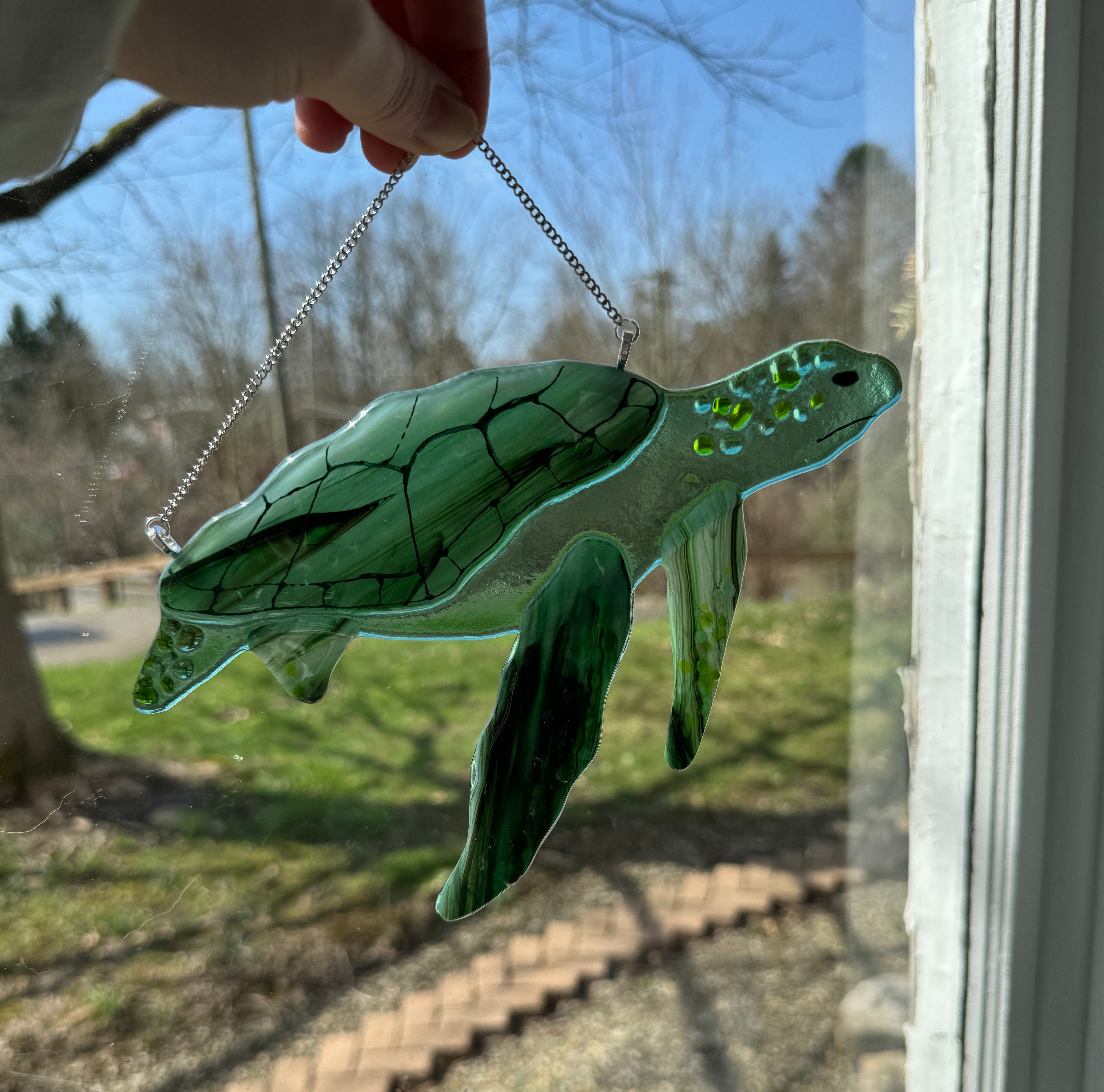 Sodalite & Aura Quartz store Sea Turtle Sun Catcher