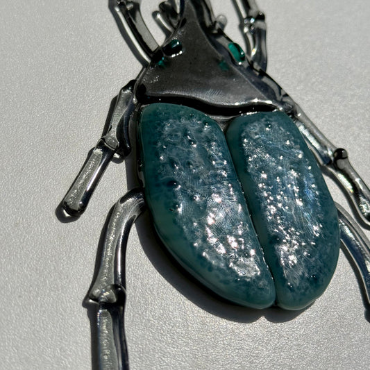 Turquoise Beetle Suncatcher