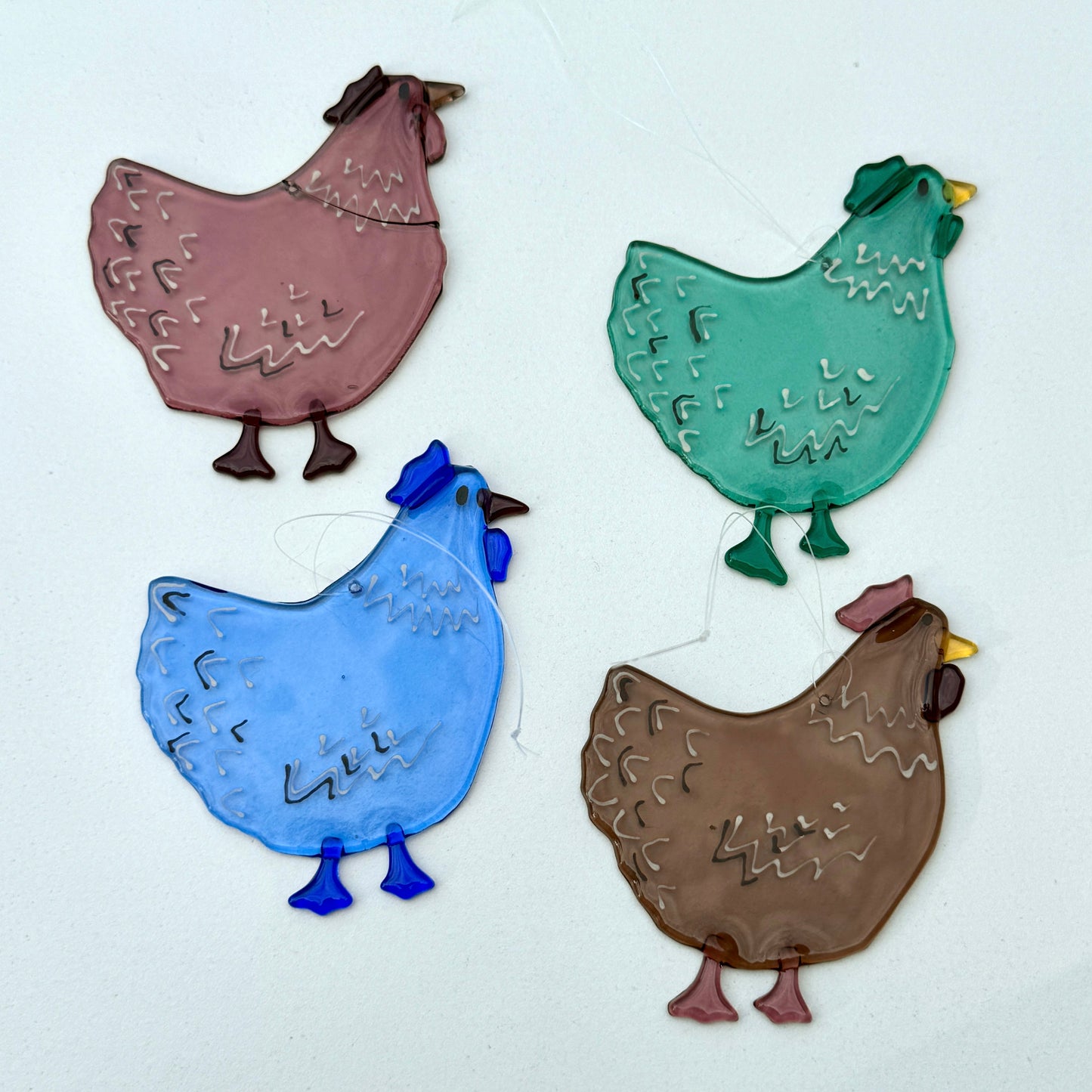 Farm Hens Suncatchers