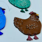 Farm Hens Suncatchers