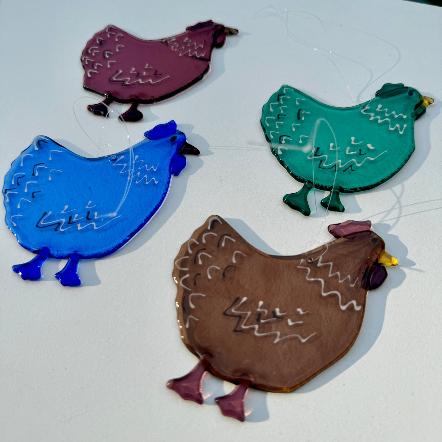 Farm Hens Suncatchers