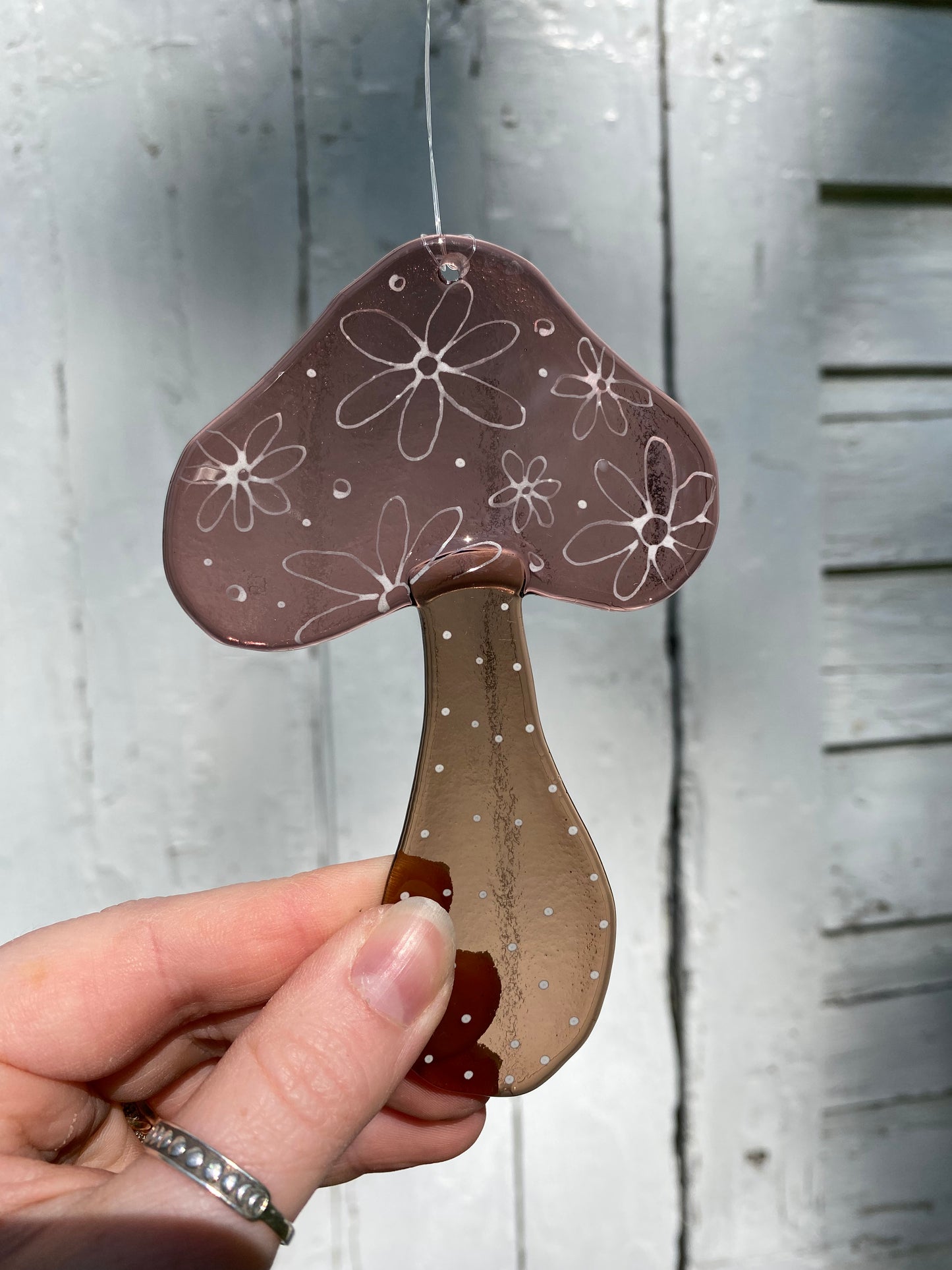 Flower Child Mushroom Suncatcher