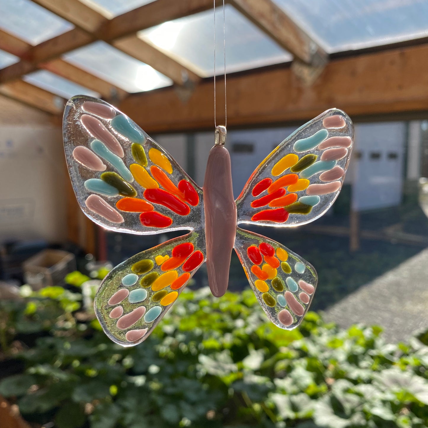 Rainbow Butterfly Window Hanger
