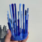 Deep Blue Glass Candle Holder Vase