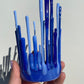 Deep Blue Glass Candle Holder Vase