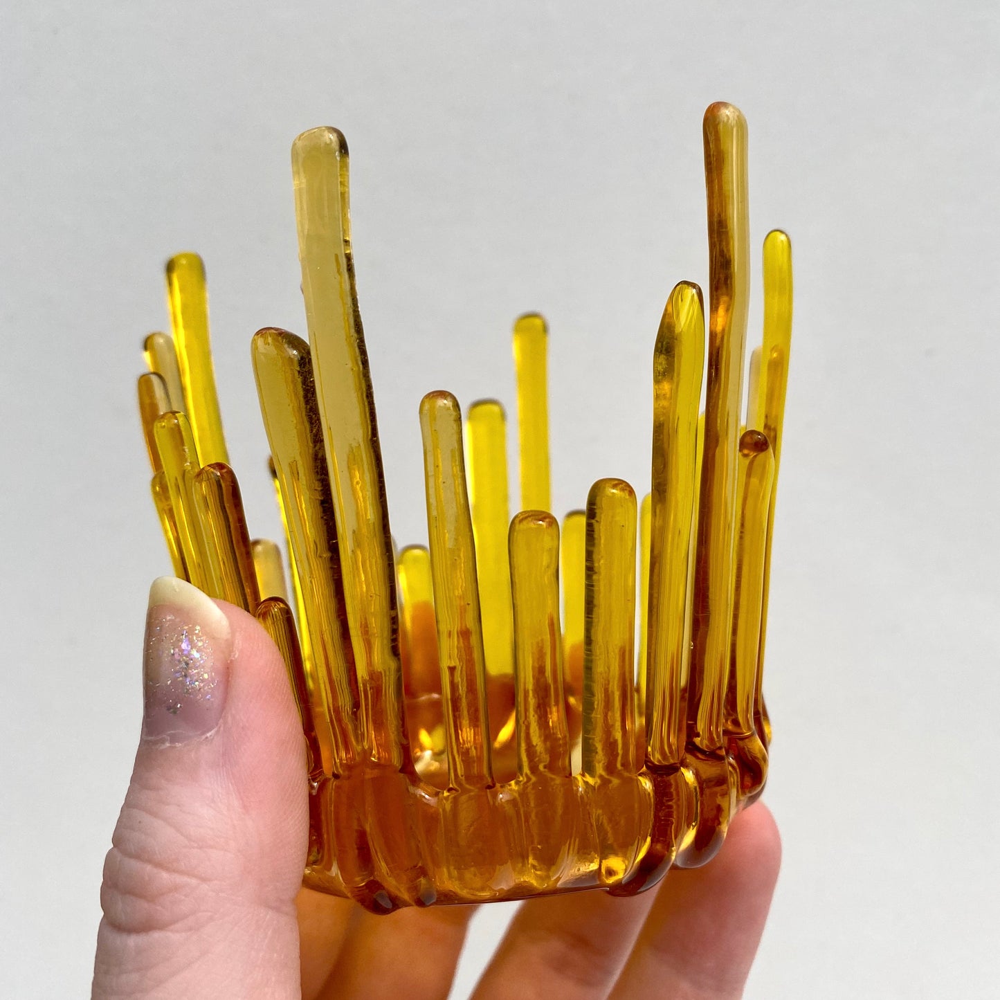 Candle Holder - Yellow Sun Crown