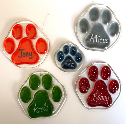 Custom Paw Print Window Hanger
