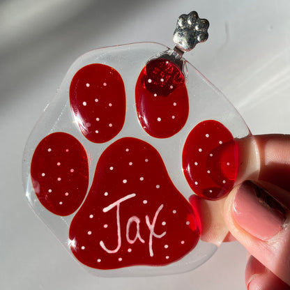 Custom Paw Print Window Hanger