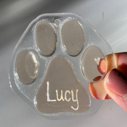 Custom Paw Print Window Hanger