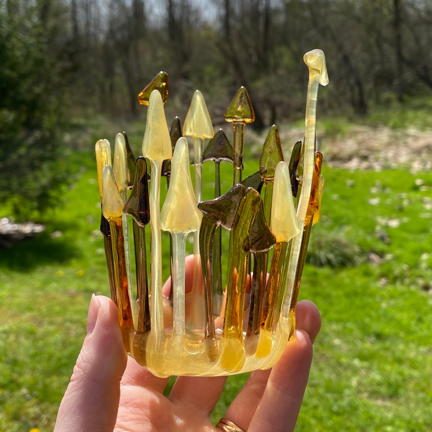 Candle Holder - Natural Mushrooms