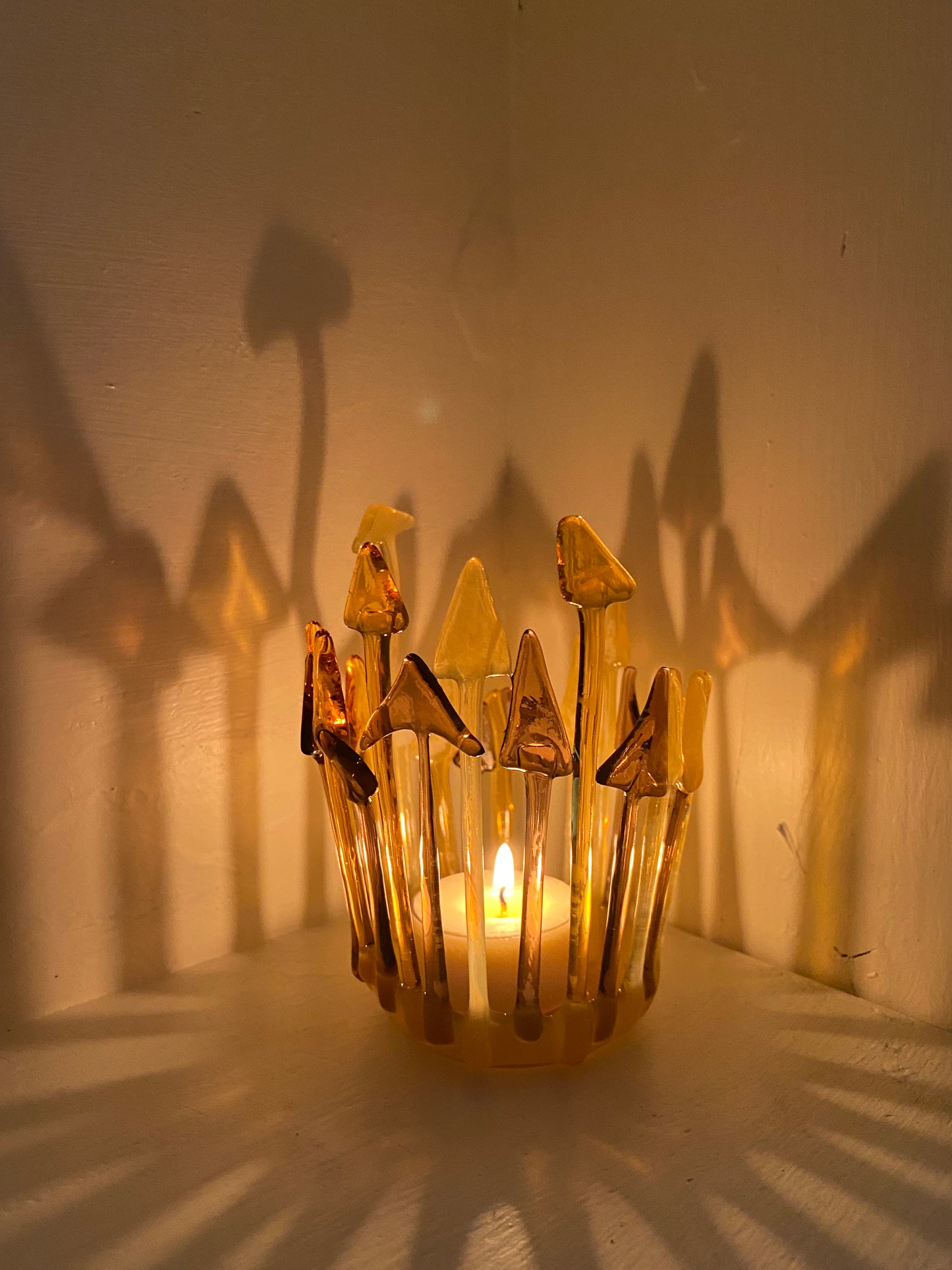 Candle Holder - Natural Mushrooms